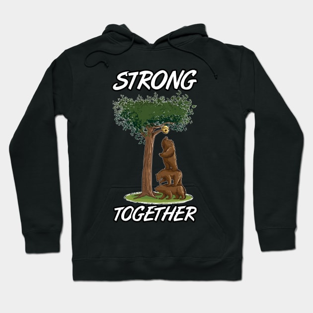 Strong together overcome hurdles in a team bond! Hoodie by The Hammer